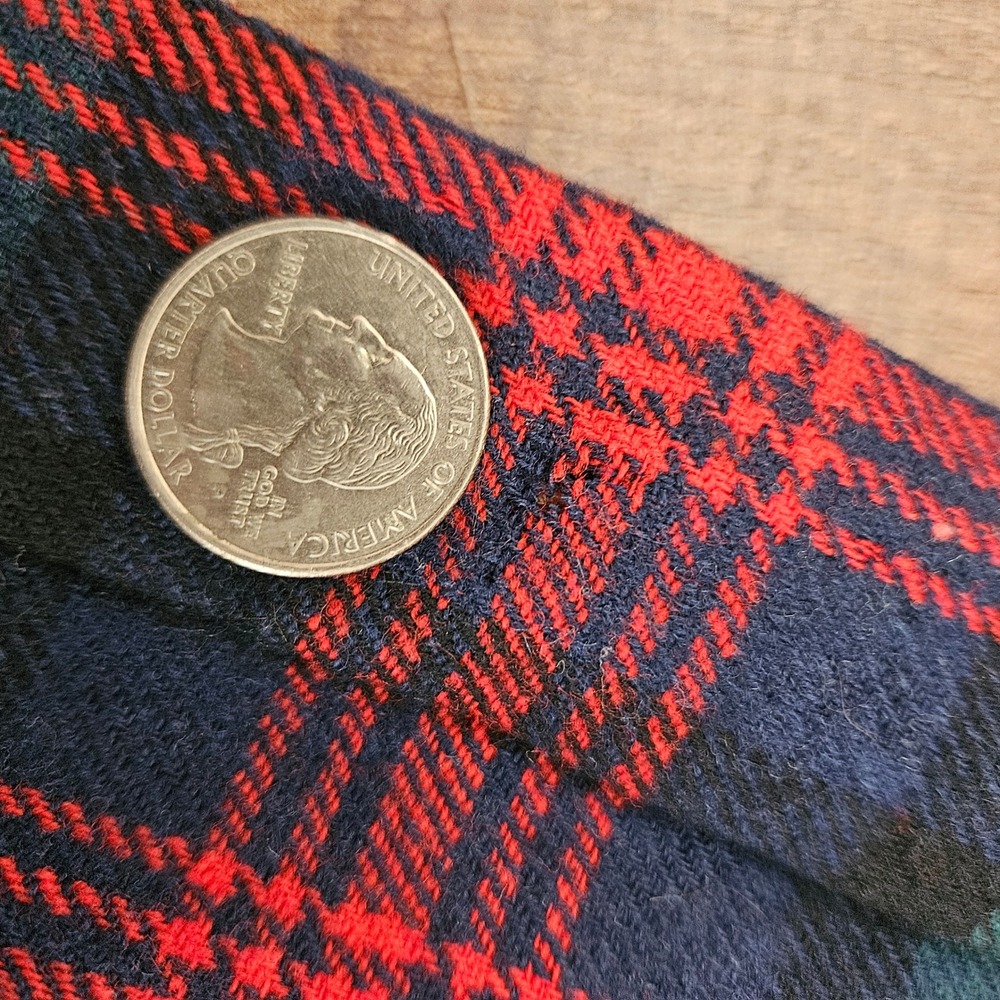 Pendleton Vintage Wool MacLennan Tartan Plaid Pleated Midi Skirt Red Blue USA - Picture 7 of 11